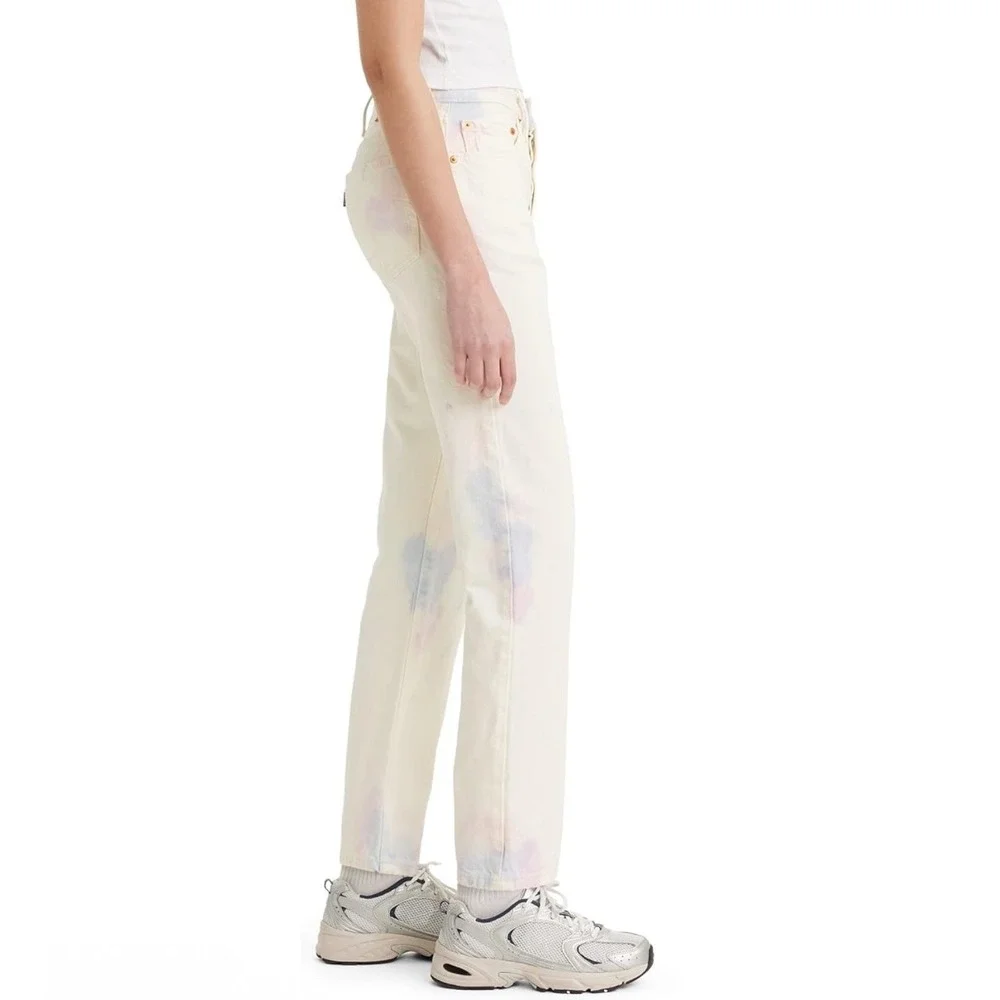 NWT Levi's 501‎ Original Fit White Tie Dye Straight Leg Jeans Various Sizes